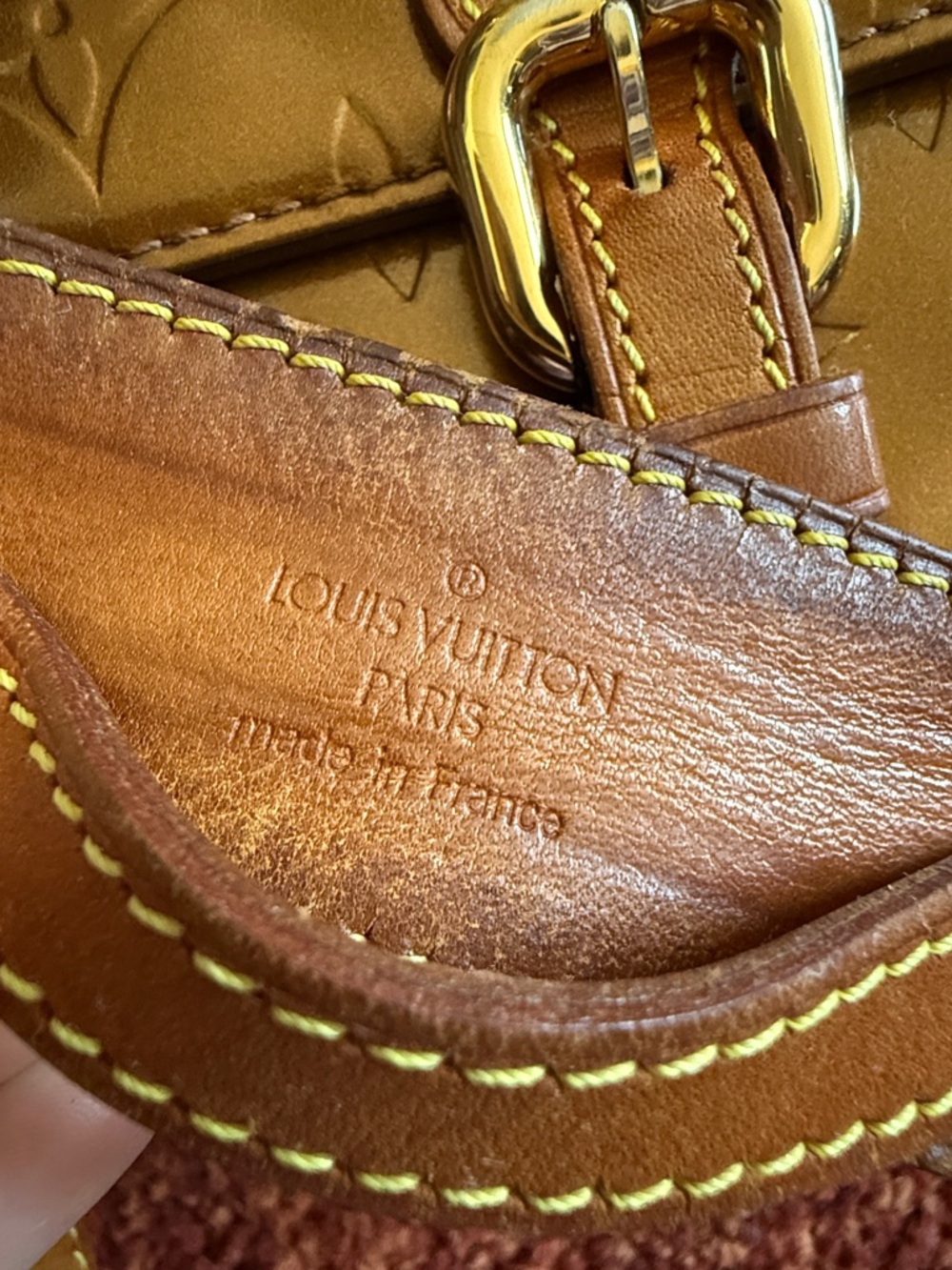 Vintage Louis Vuitton Brown Monogram Vernis Buckle Crossbody - Picture 14 of 14